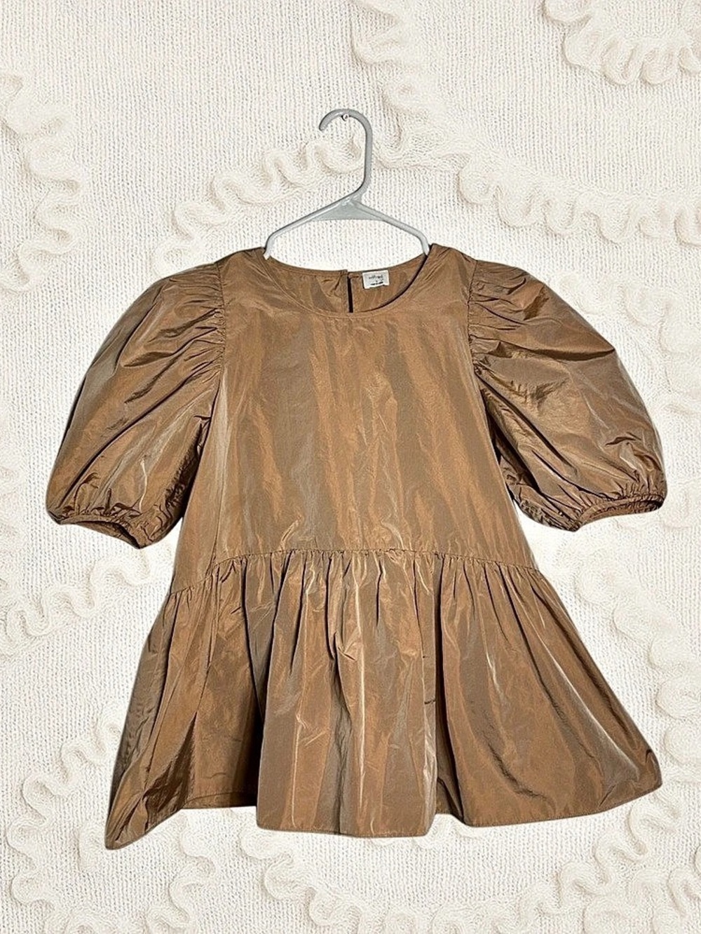 Wilfred Puff Sleeve Blouse in Tan Size Medium